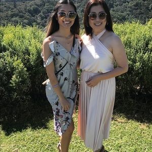 Misguided floral wrap dress